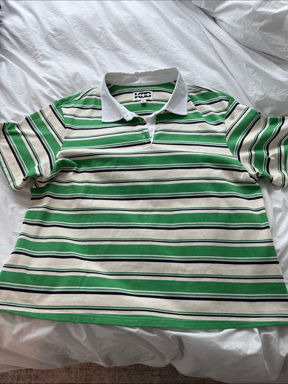 Kbb green stripe women’s polo